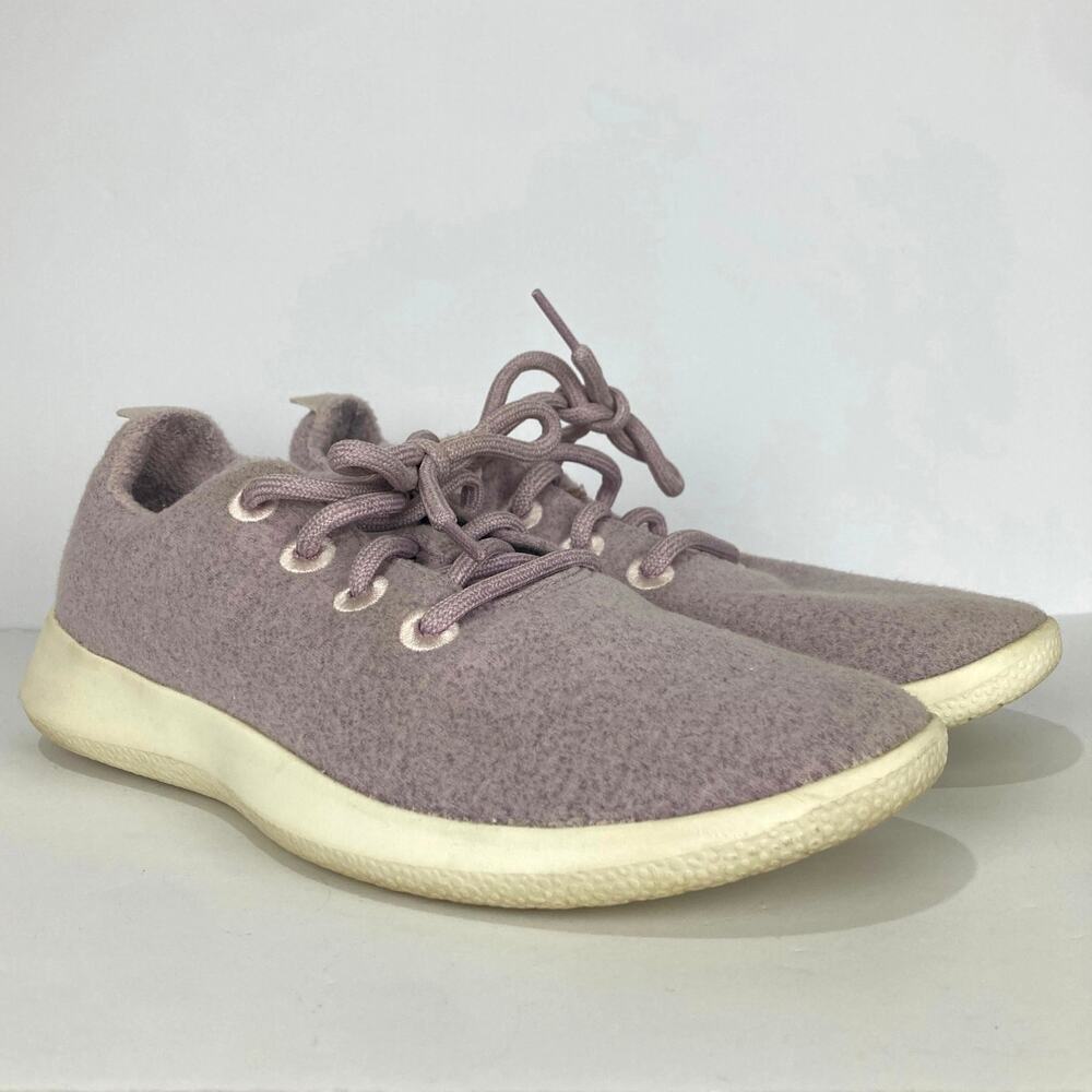 Allbirds Runner Merino Wool Sneakers Lace Up Lavender Lilac Purple Sz 8 Women's